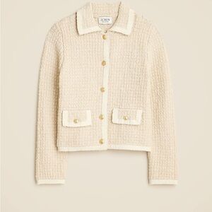 J. Crew Women's Collection Grosgain Lady Jacket Cream with Gold Buttons -NWT